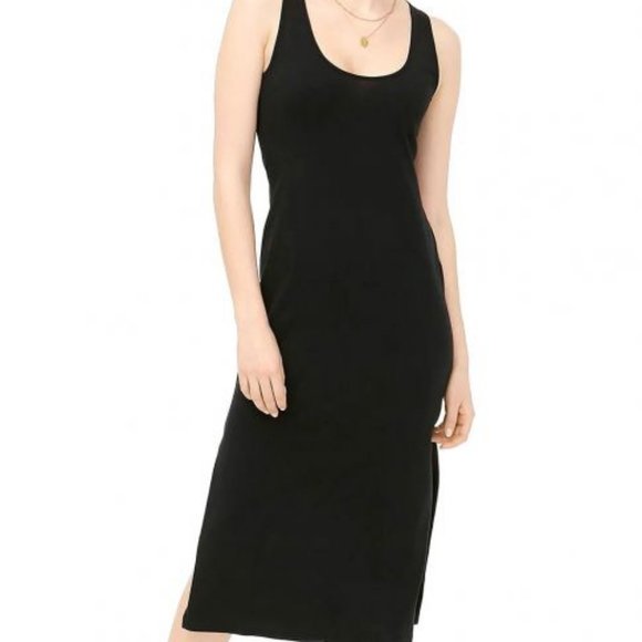 jett black knit cut out maxi dress VENUS Front Cut Out Maxi Dress | Jet Black main image 0